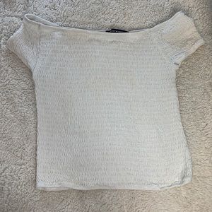 scrunched off the shoulder Brandy Melville top 🍒